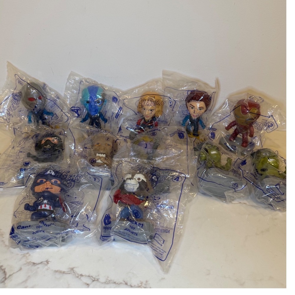 Marvel Avengers Endgame McDonald's Happy Meal Toy Lot 11 Figures Sealed 2019